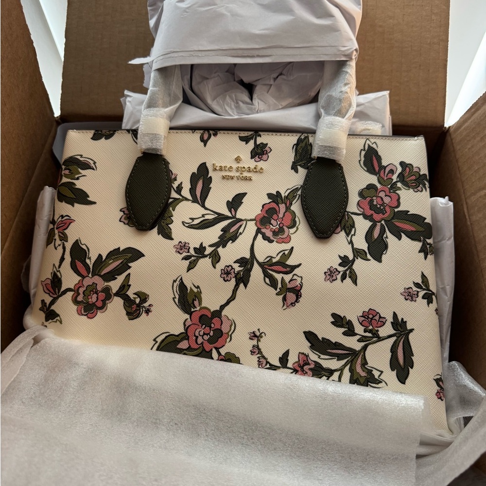 Kate Spade Cream Floral Satchel